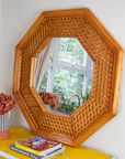 Hand-Carved Moroccan Wooden Wall Mirror