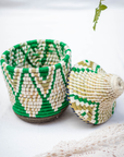 Hand -Woven Moroccan Wool Pot - 019