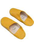 Moroccan Babouche Slippers, Yellow