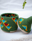 Hand-Woven Moroccan Wool Pot - 022