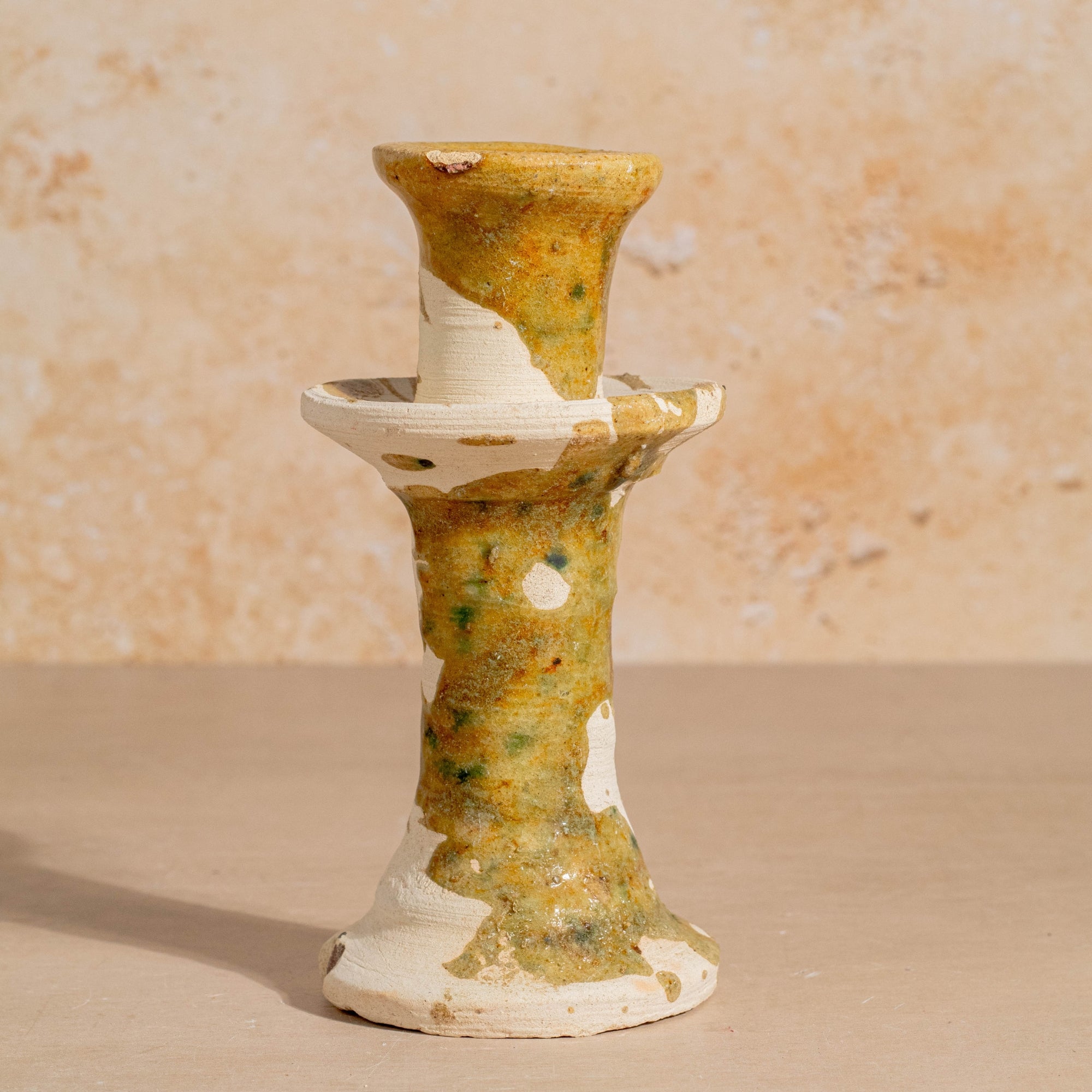 Tamegroute Splatter Candlestick - Ochre