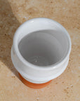 Beldi Ceramic Cup | Handmade White & Terracotta