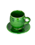 Tamegroute Pottery Coffee Saucer Cup Set