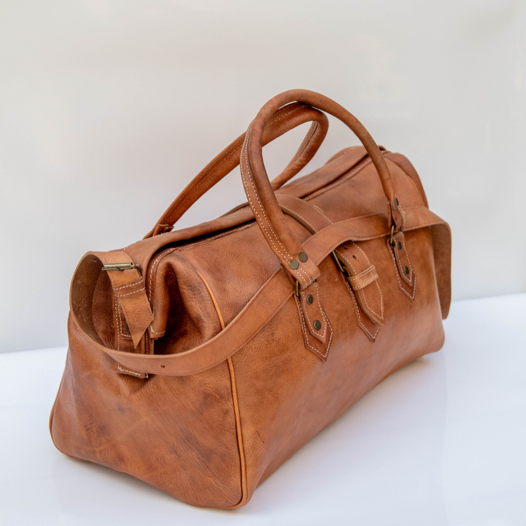 Moroccan Leather Weekender Bag