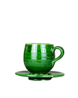 Tamegroute Pottery Coffee Saucer Cup Set