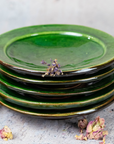 Moroccan Vintage Tamegroute Green Dinnerware Plates