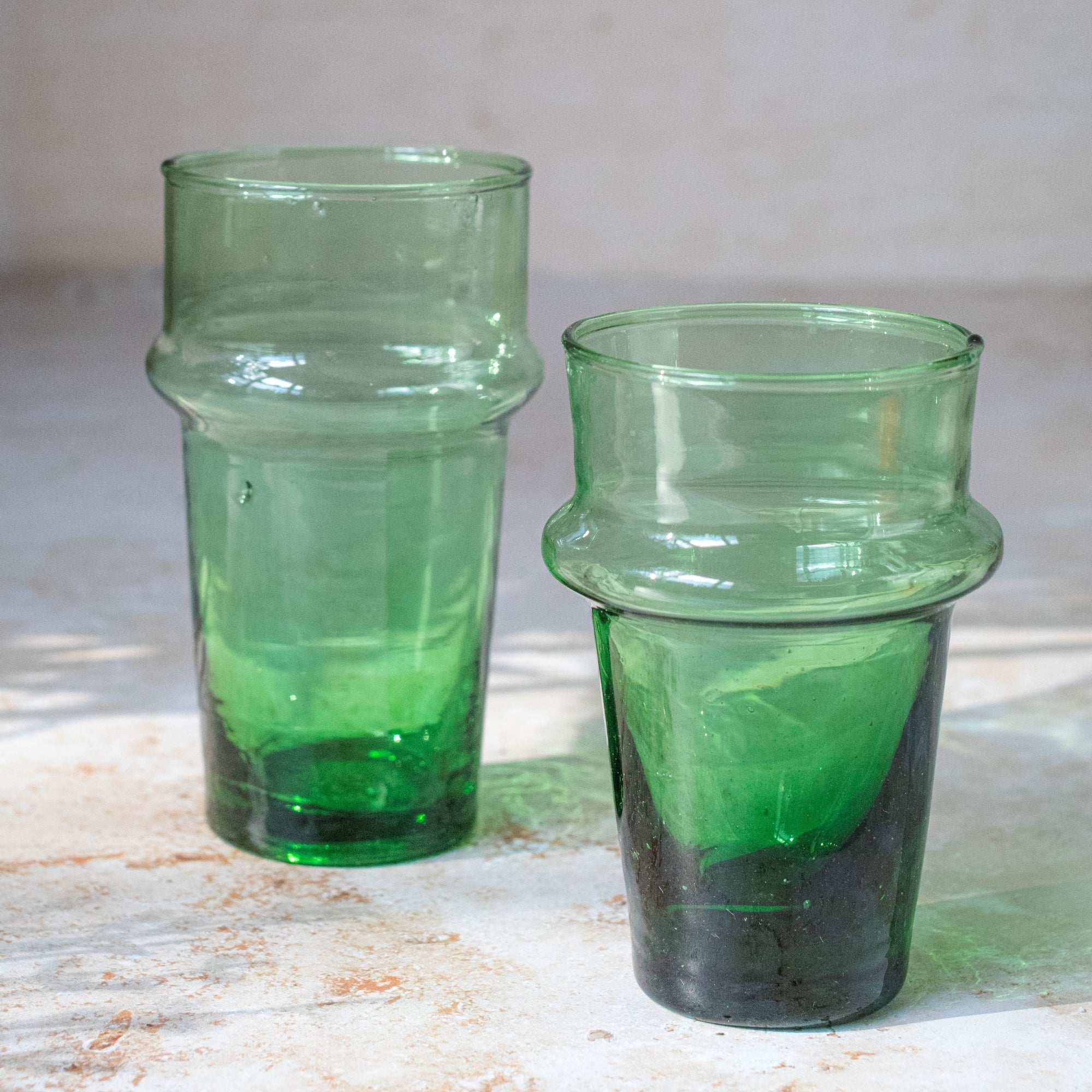 Handmade Beldi Tea Glasses Set - Green