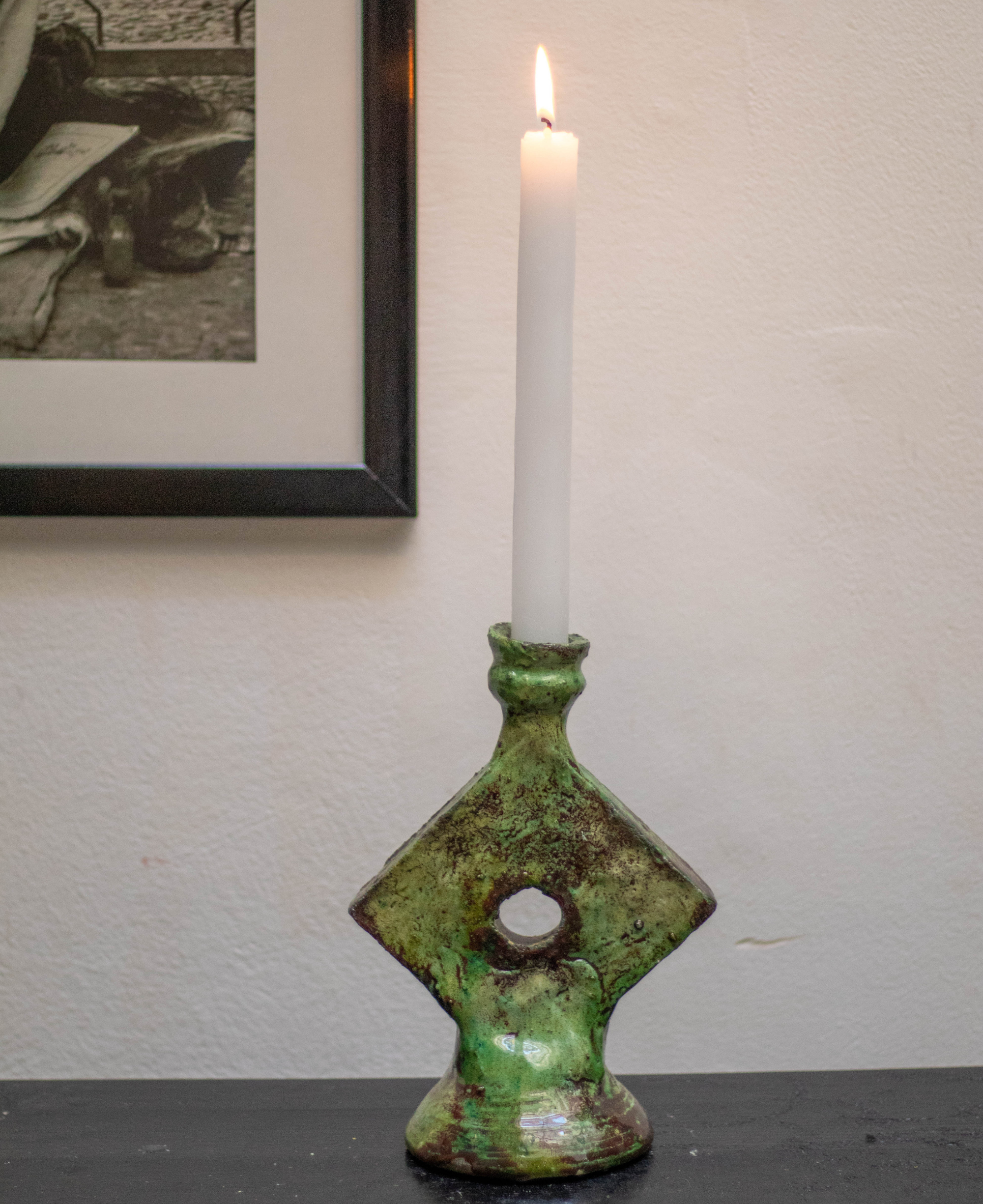 Handcrafted Tamegroute Candlestick Holder