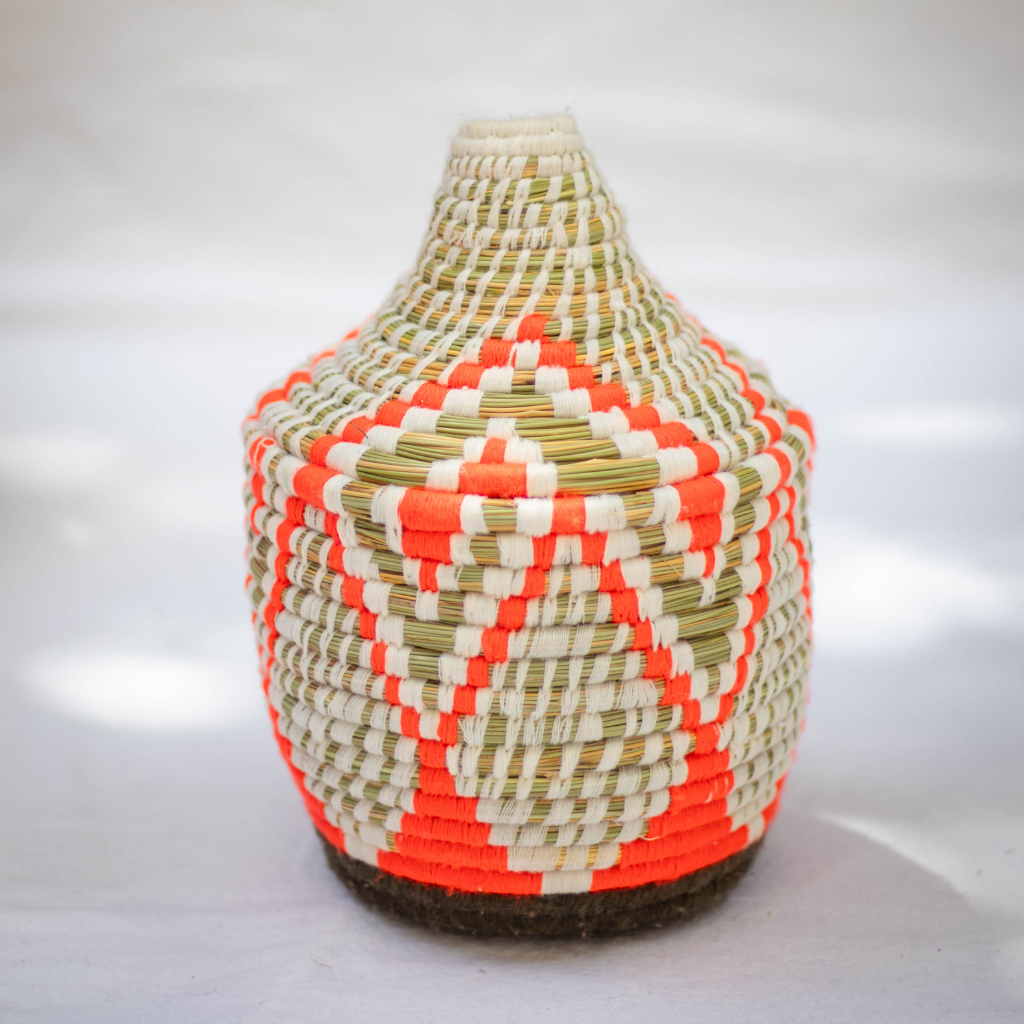 Hand-Woven Moroccan Wool Pot - 031