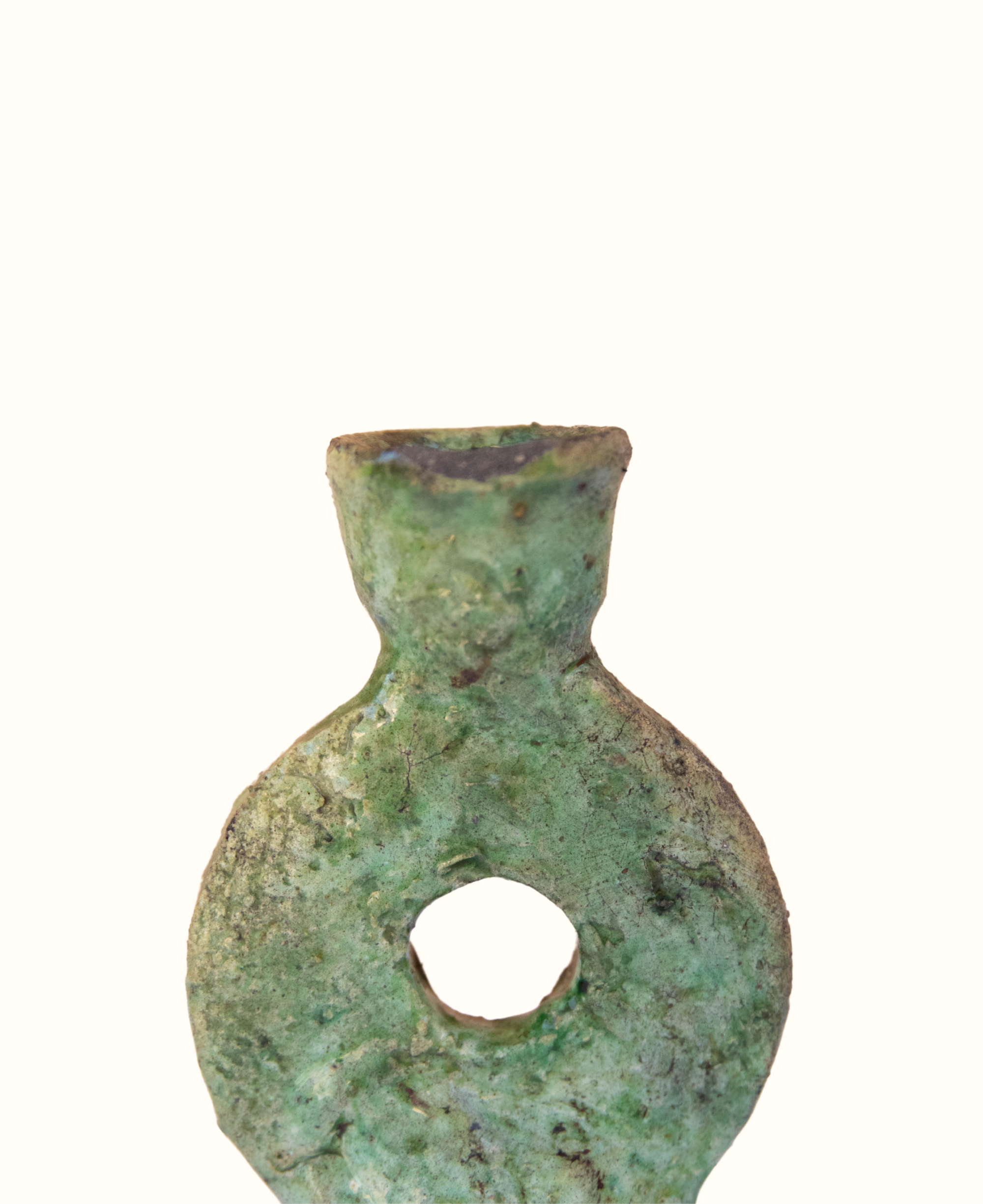 Tamegroute Green Glazed Candlestick Holder