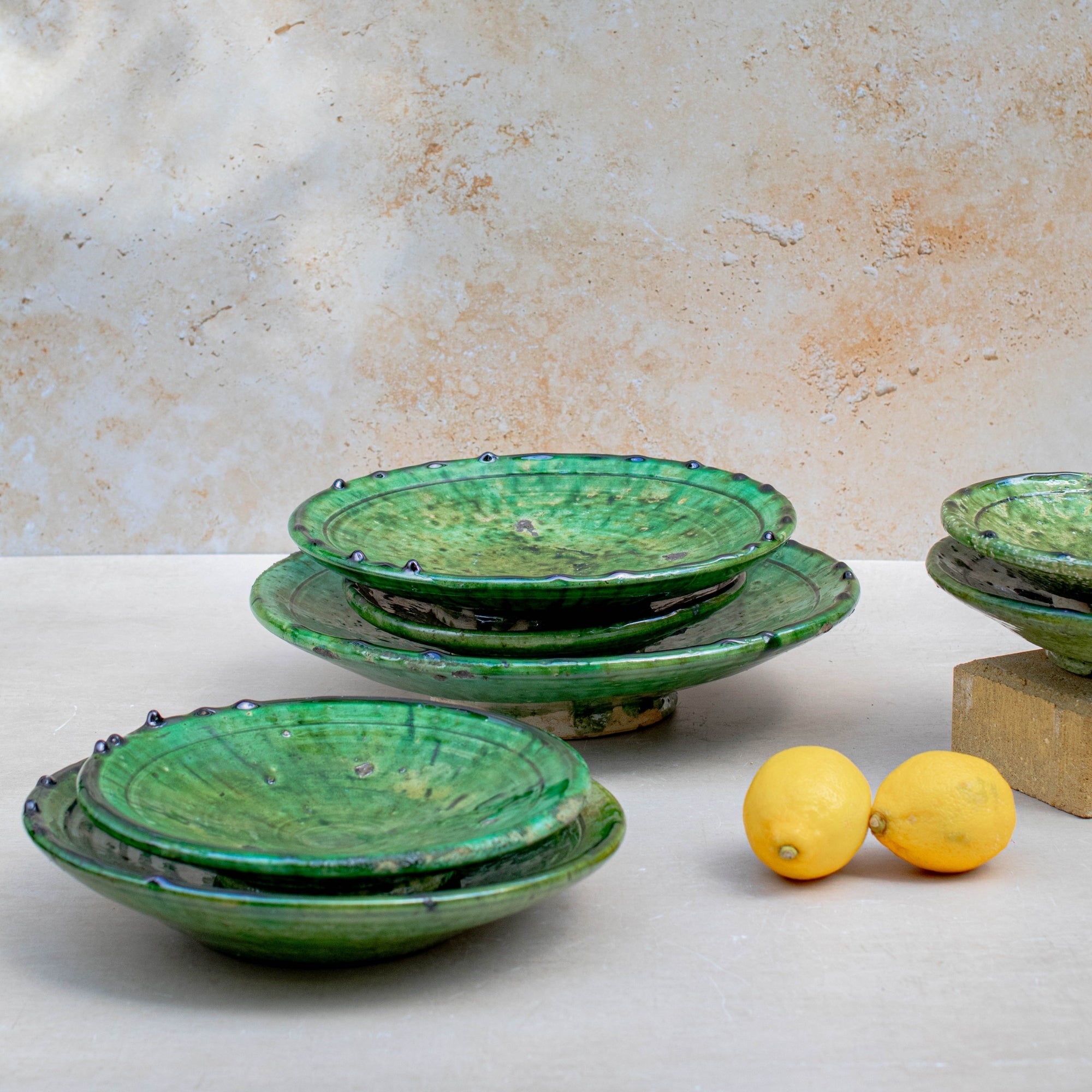 Handmade Tamegroute Plate - Green