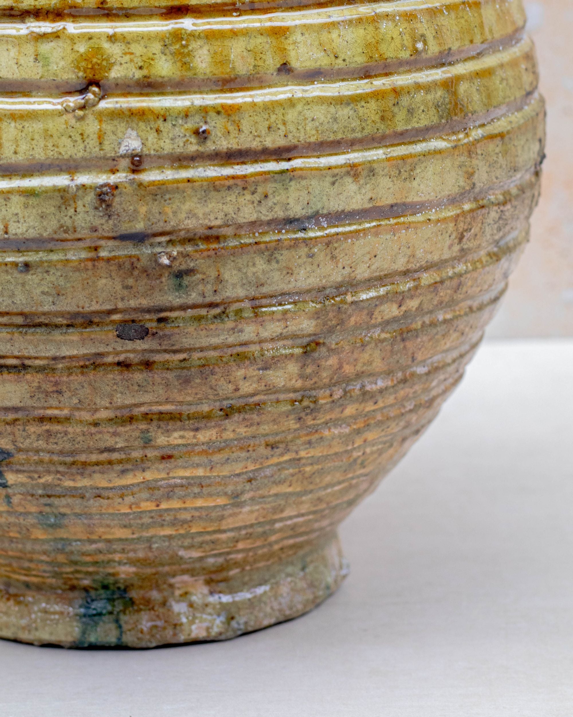 Artisanal Moroccan vase showing hand-thrown form