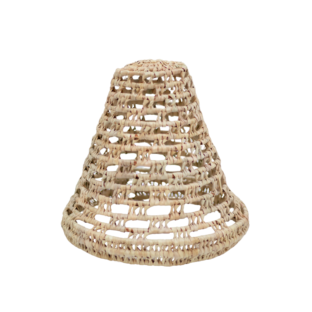 Braided Palm Cone Suspension Lampshade