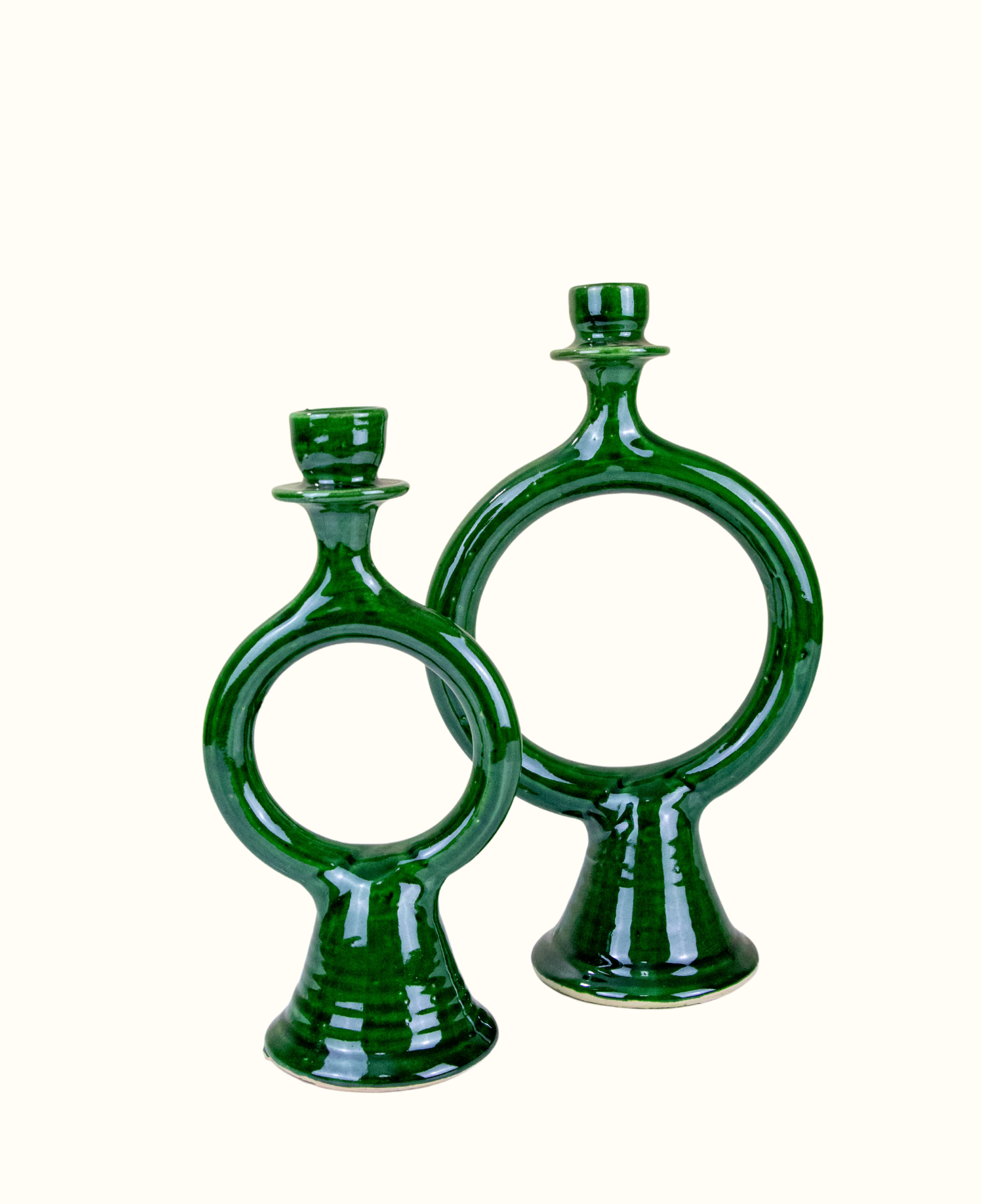 Tamegroute Green Candlestick Holder