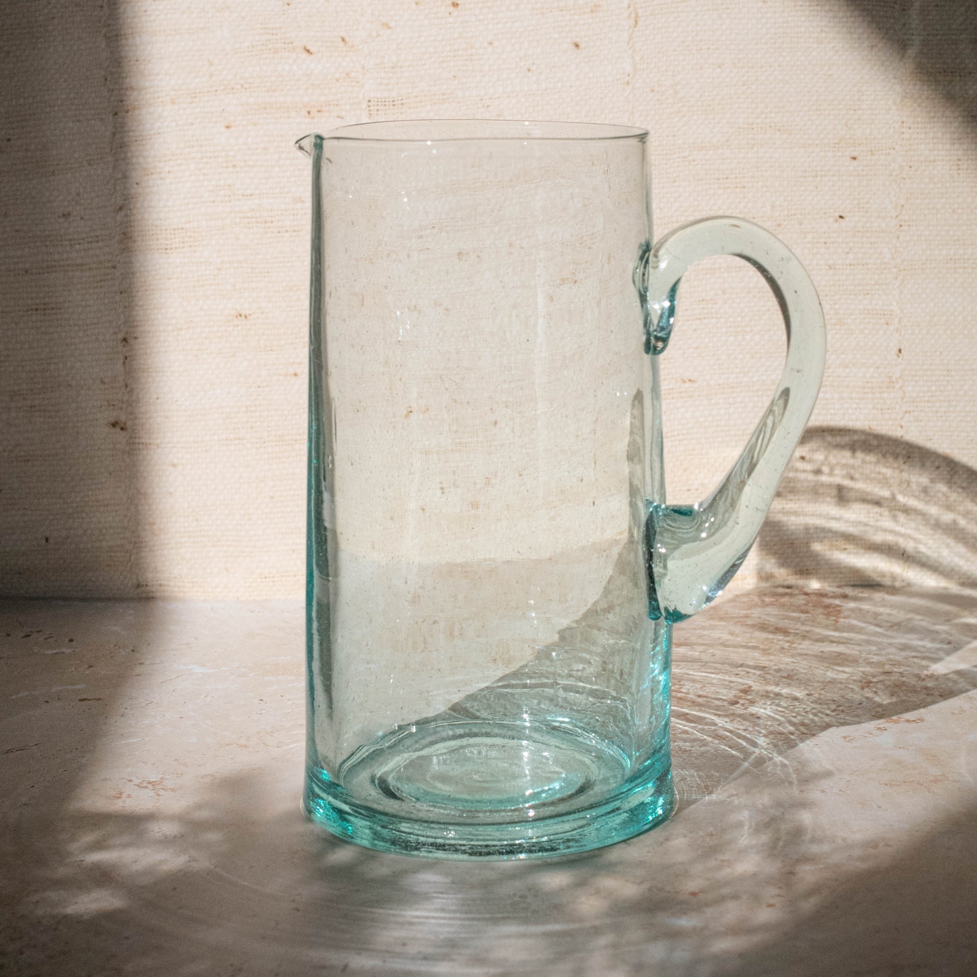 Handmade Beldi Glass Jug - Clear