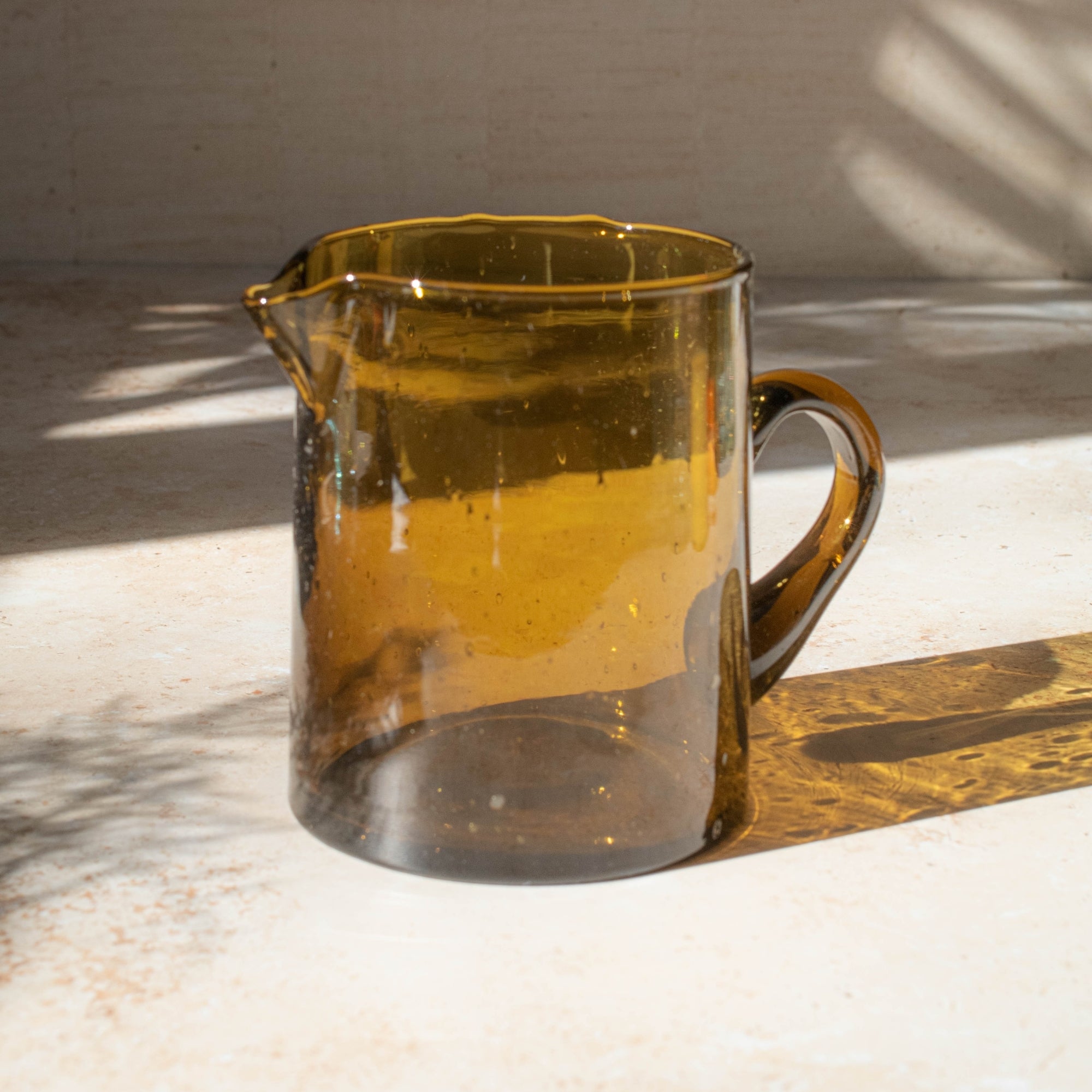 Handmade Beldi Pitcher - Amber 