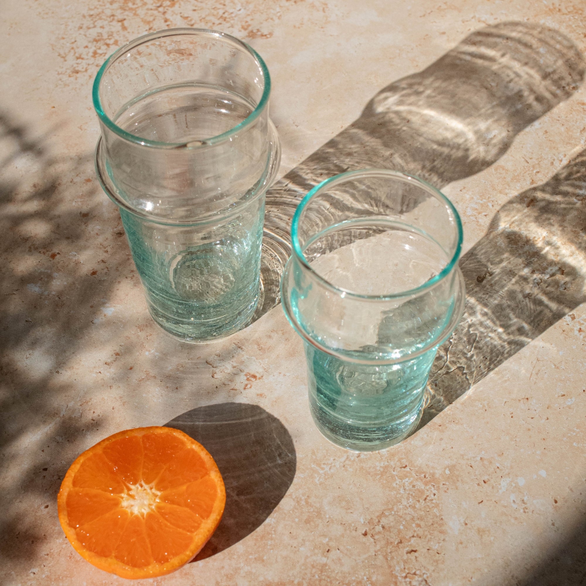 Handmade Beldi Tea Glasses Set - Clear