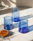 Handmade Moroccan Beldi Glass - Blue