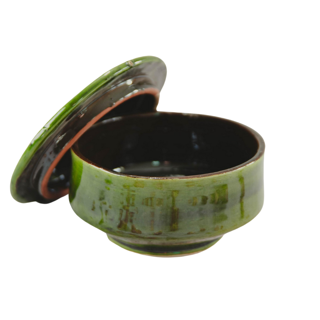 Handmade Moroccan Vintage Tamegroute Bowl with Lid
