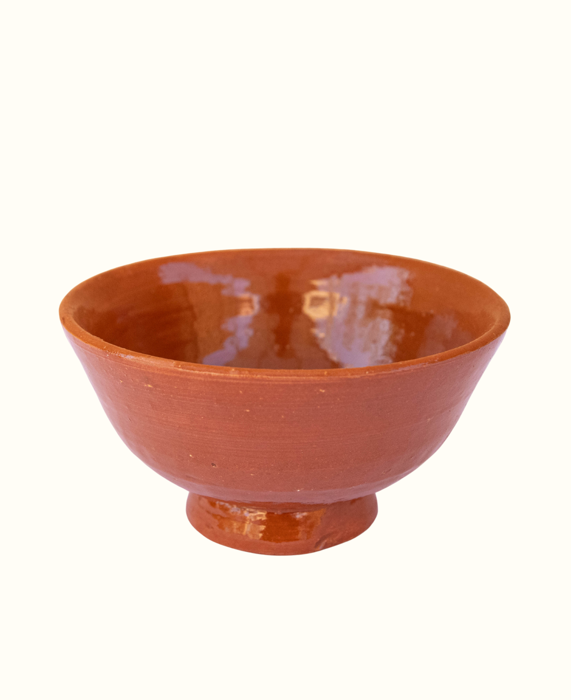 Handmade Moroccan ceramic clay bowl
