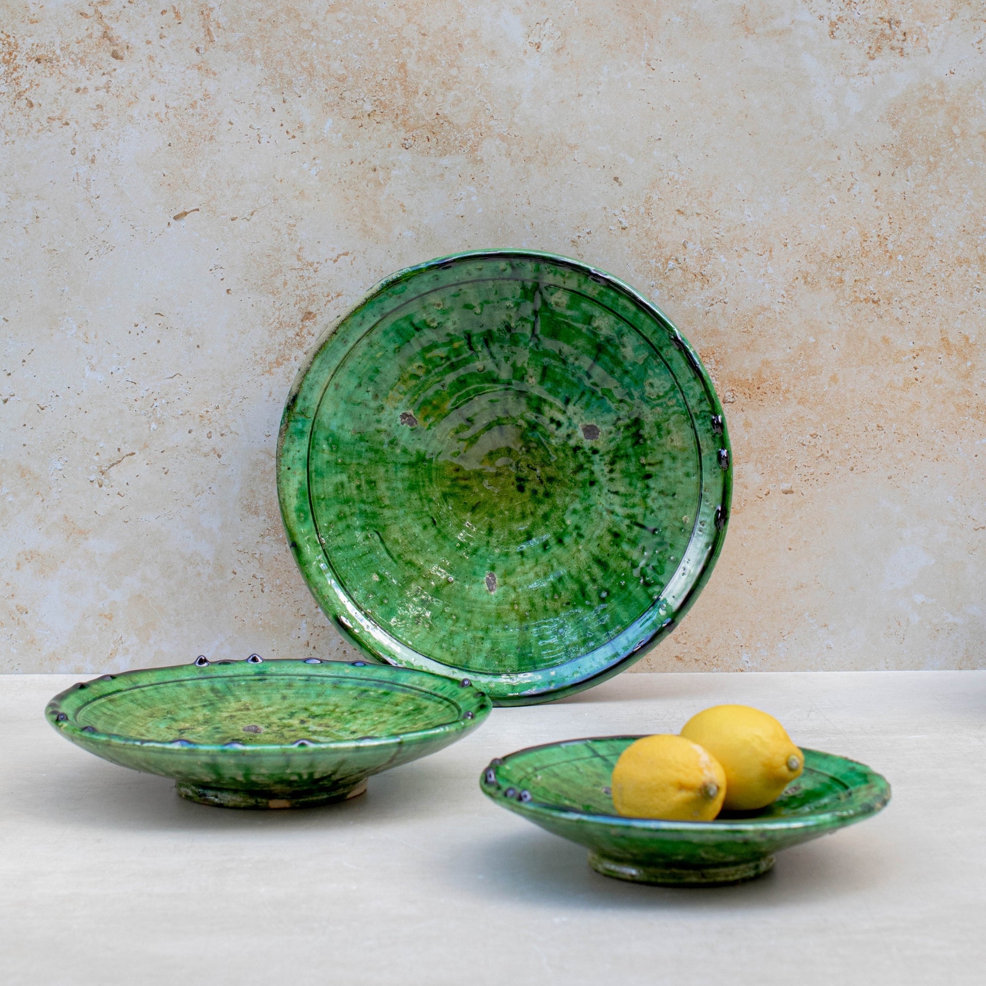 Handmade Tamegroute Plate - Green