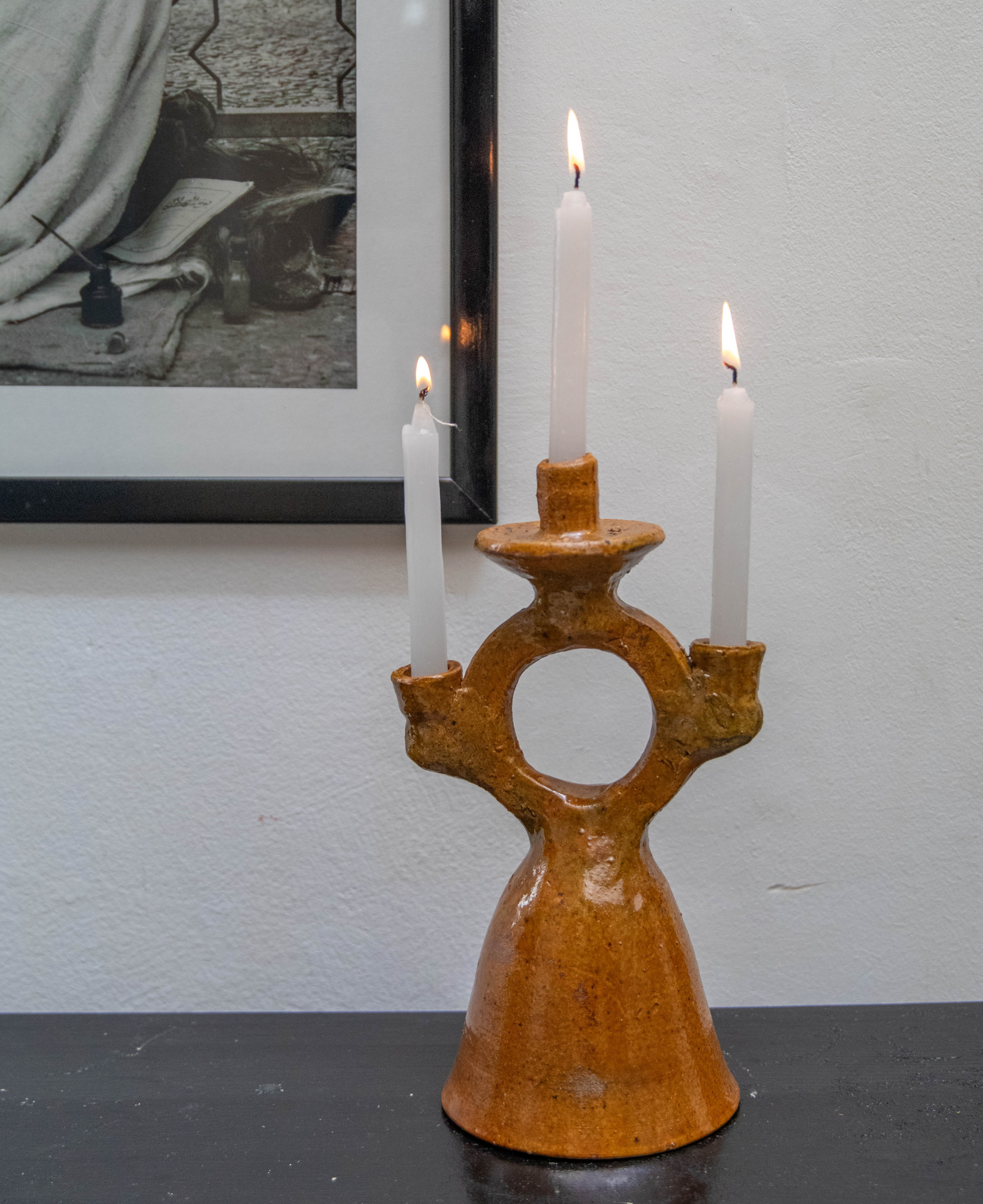 Handmade Terracotta Candlestick