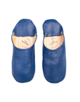 Moroccan Babouche Slippers, Blue