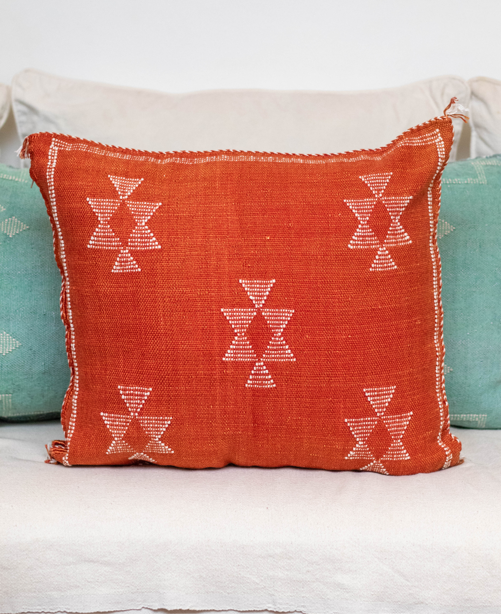 Handmade Moroccan Cactus Silk Cushion Cover - 14