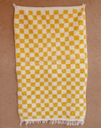 Moroccan Checkered Wool Rug 