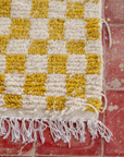 Moroccan Checkered Wool Rug 