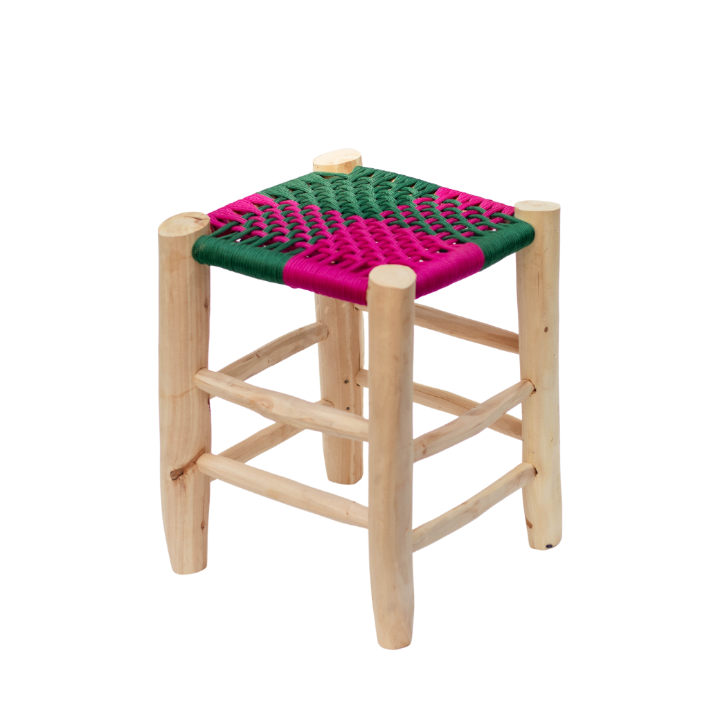 Moroccan Handmade Stool Braided Rope Weaving, 011