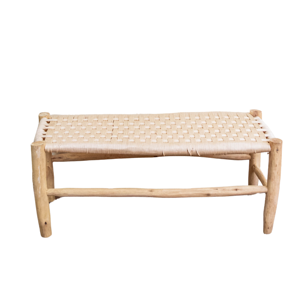 Moroccan Laurel Wood Bench Seat