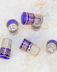 Moroccan Tea Glasses – Violet Purple & Gold Set of 6