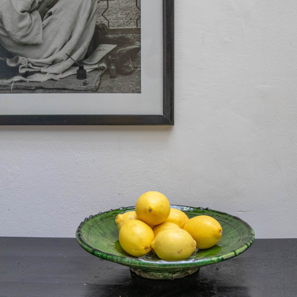 Moroccan Vintage Tamegroute Green Dinnerware Plate