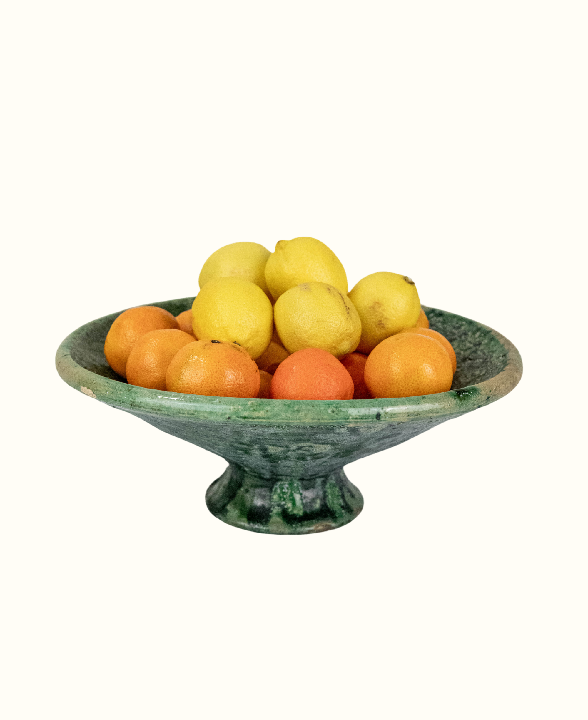 Moroccan bowl", "Tamegroute", "green glazed", "handmade", and "fruit bowl