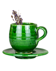 Tamegroute Pottery Coffee Saucer Cup Set