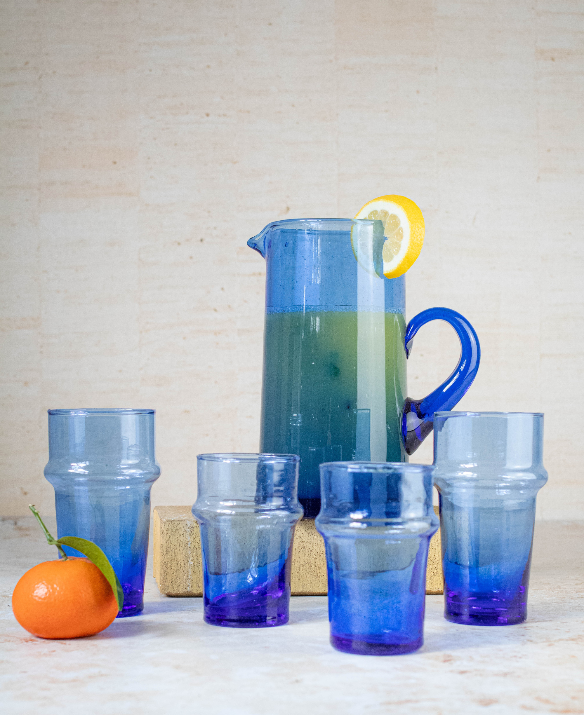 Recycled Moroccan Beldi Tea Glasses Set of 6 