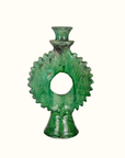 Vintage Tamegroute Shaded Green Candlestick Holder