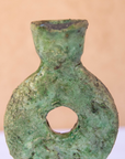 Moroccan Tamegroute Green Glazed Candlestick Holder