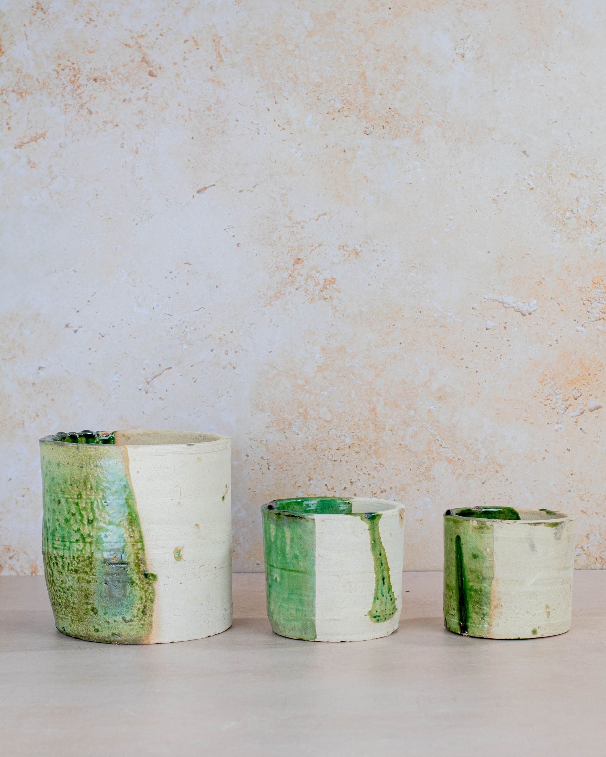 Moroccan Tamegroute Half-Glazed Planter